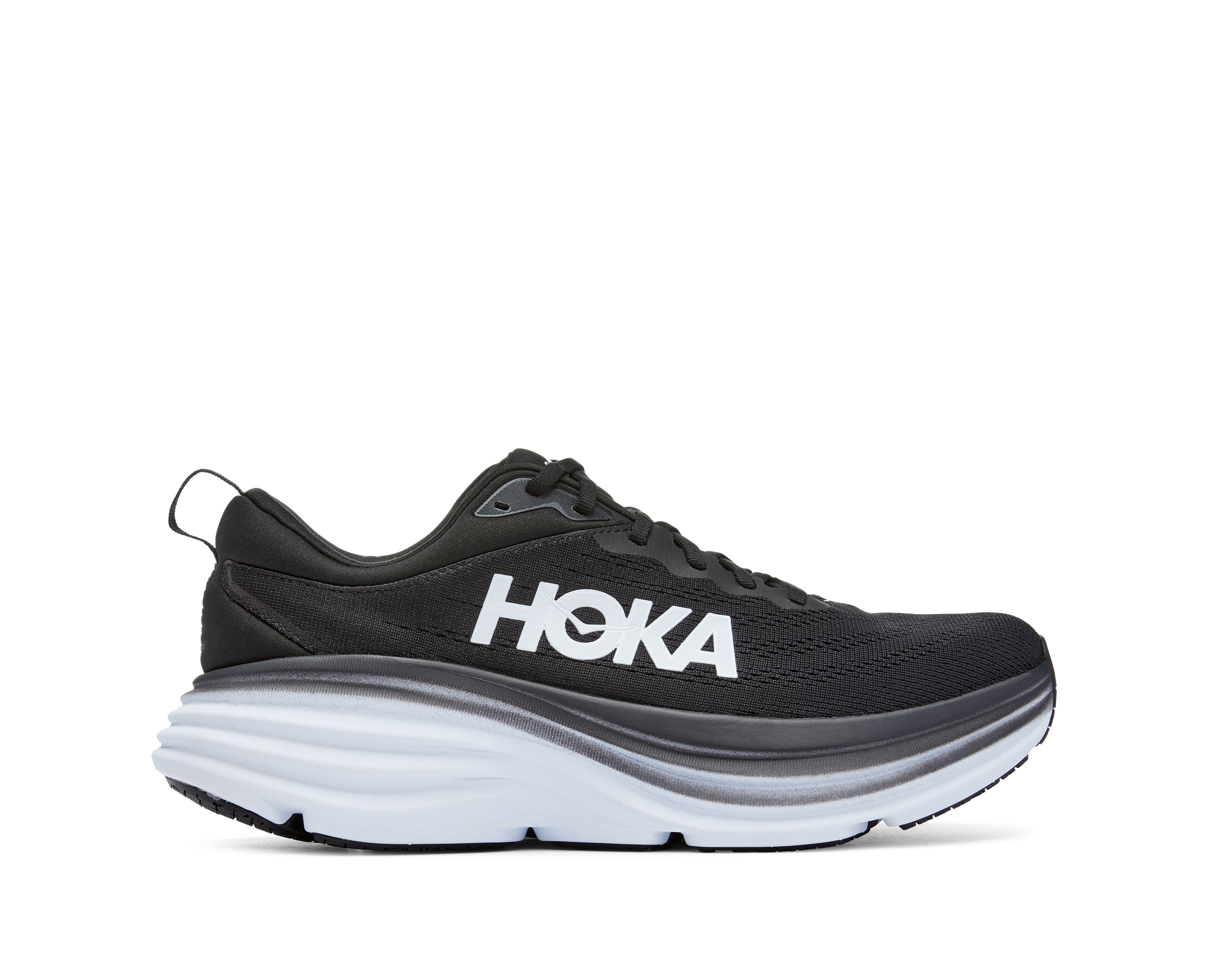 HOKA mens size Bondi 7 Black / White Hoka MEN main image 4