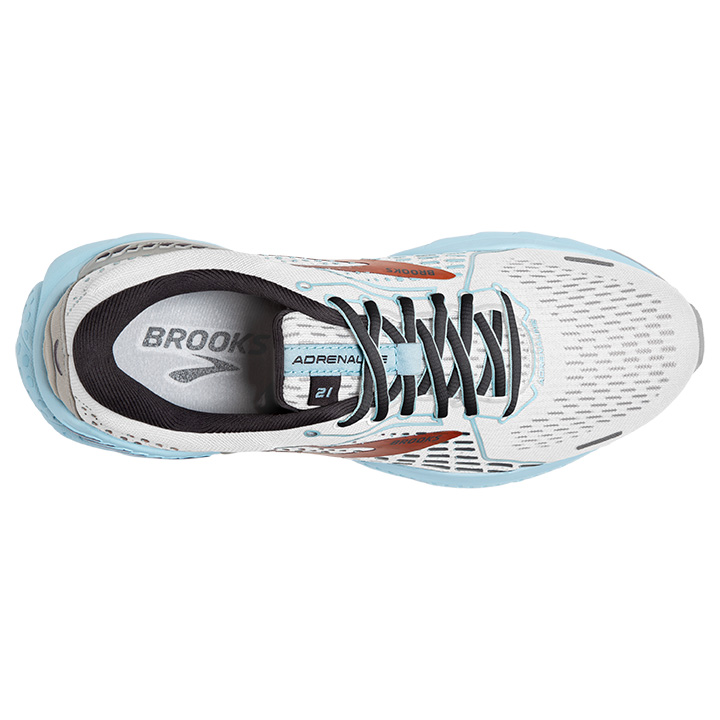 Brooks Women's Adrenaline GTS 21 White/Alloy/Light Blue