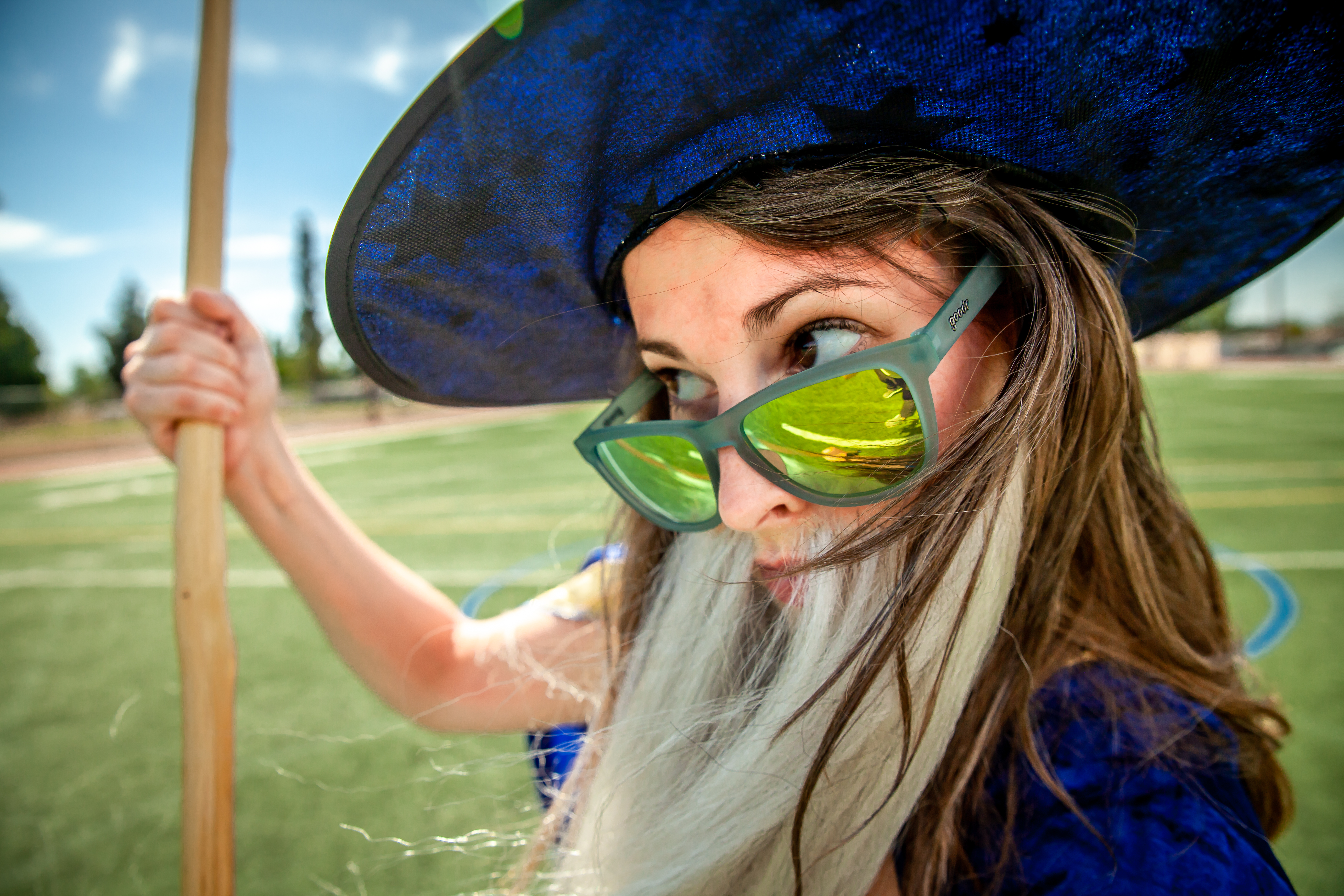 Blue and Gold Sunglasses | Sunbathing With Wizards | goodr