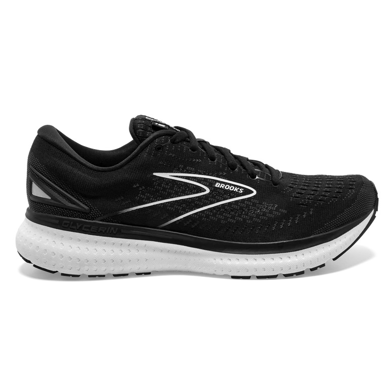 Brooks Glycerin 19 Men\'s 9D Black/White Athletic Running Shoes MEN main image 3