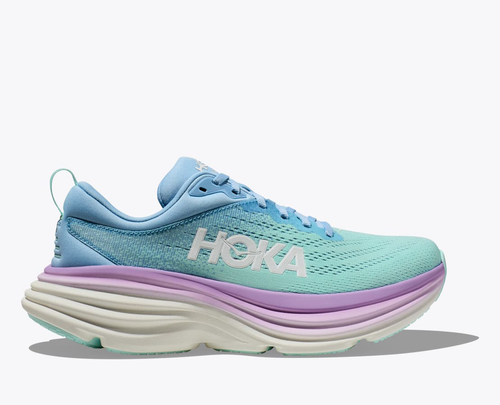 Hoka Women's Bondi 8 Wide (D) AIRY BLUE/SUNLIT OCEAN