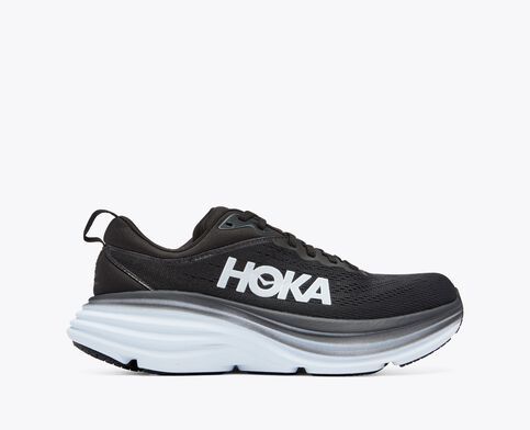 Hoka Women's Bondi 8 Wide (D) BLACK/WHITE