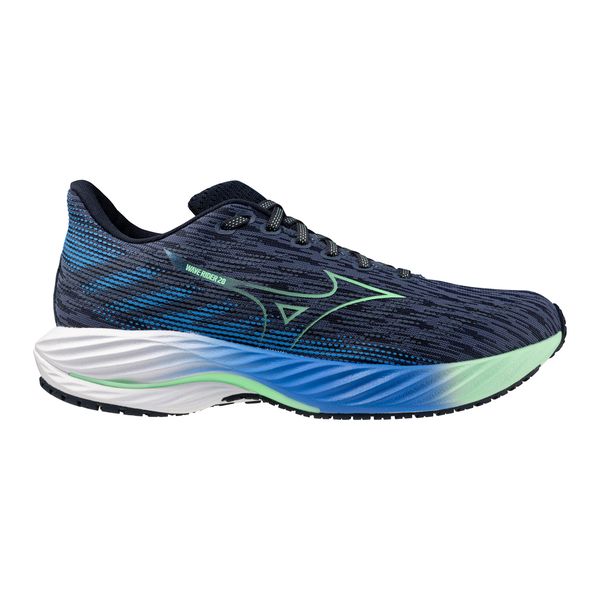 Mizuno Men's Wave Rider 28 VINTAGE INDIGO/NEO MINT