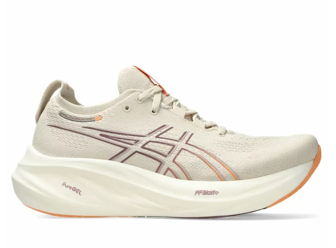 Asics Women's Gel-Nimbus 26 OATMEAL/FADED ORANGE