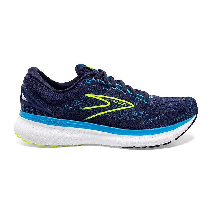 ?Brooks Glycerin 19 Mens 8.5 Shoes Blue Running Walking Gym Comfort $139 Brooks Running Shoes Mens US 12 Glycerin GTS 19 Blue White  main image 3