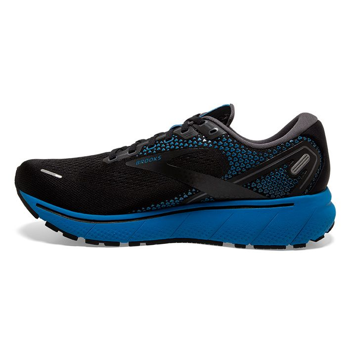 Brooks Men's Ghost 14 Black/Blackened Pearl/Blue