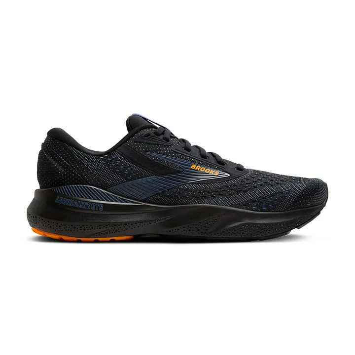 Brooks Men's Adrenaline GTS 24 BLACK/COUNTRY BLUE/ORANGE
