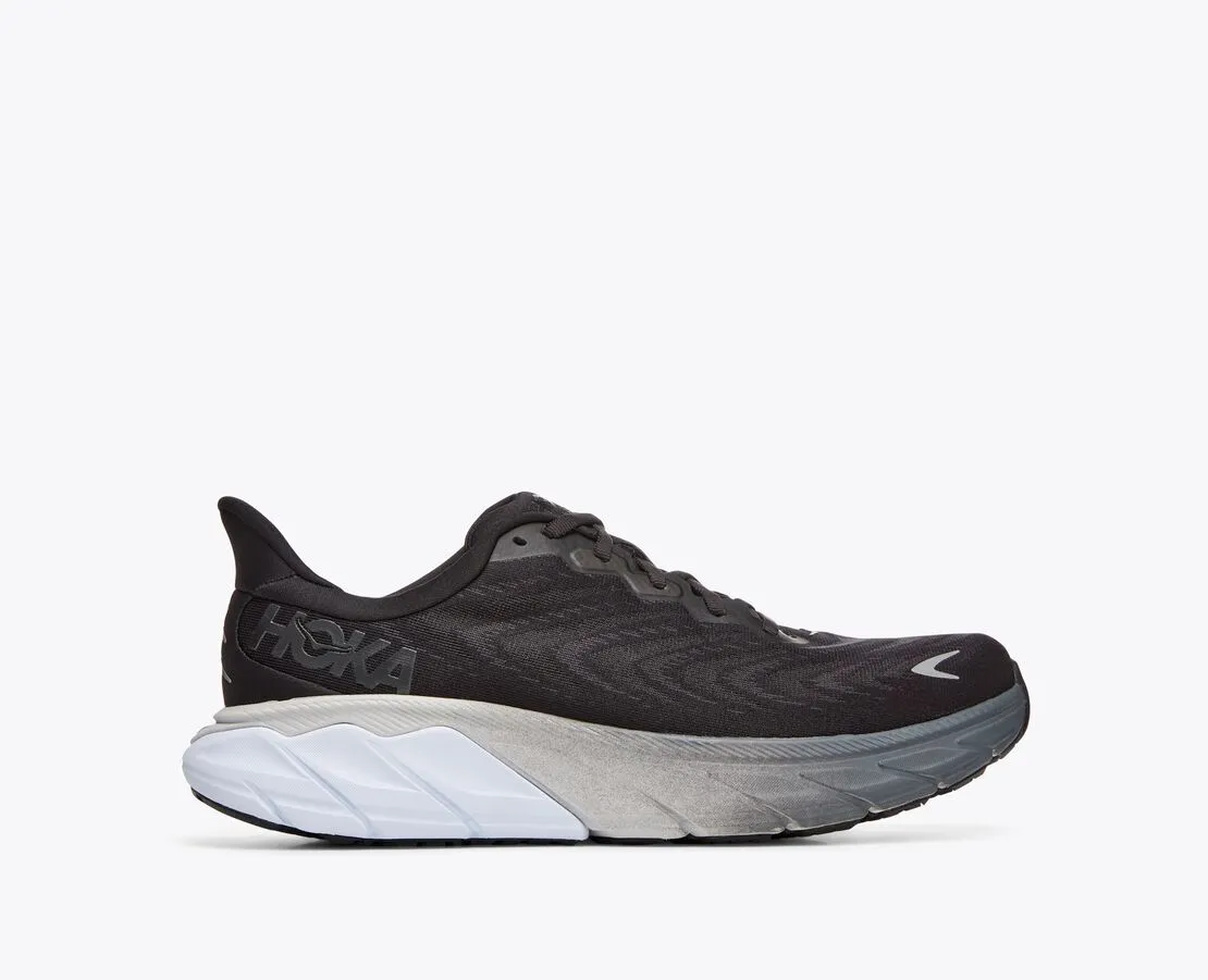 ちー Hoka Men's Arahi 6 Wide (2E) BLACK/WHITE
