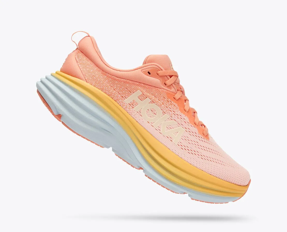 Hoka Women's Bondi 8 SHELL CORAL / PEACH PARFAIT