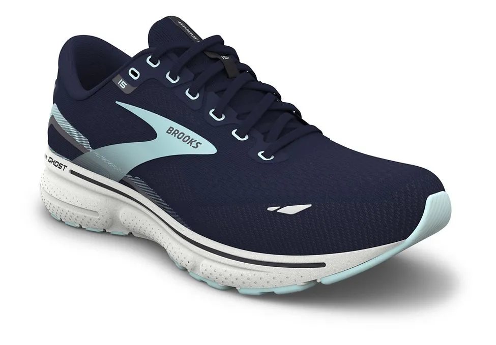 Brooks Women's Ghost 15 Wide (D) Peacoat/Pearl/Salt Air Brooks Women's Ghost 15 Wide (D) Peacoat/Pearl/Salt Air