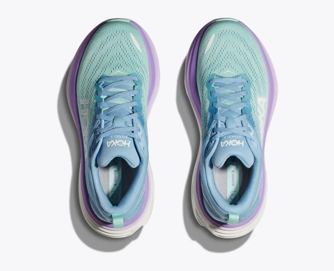 Hoka Women's Bondi 8 AIRY BLUE/SUNLIT OCEAN