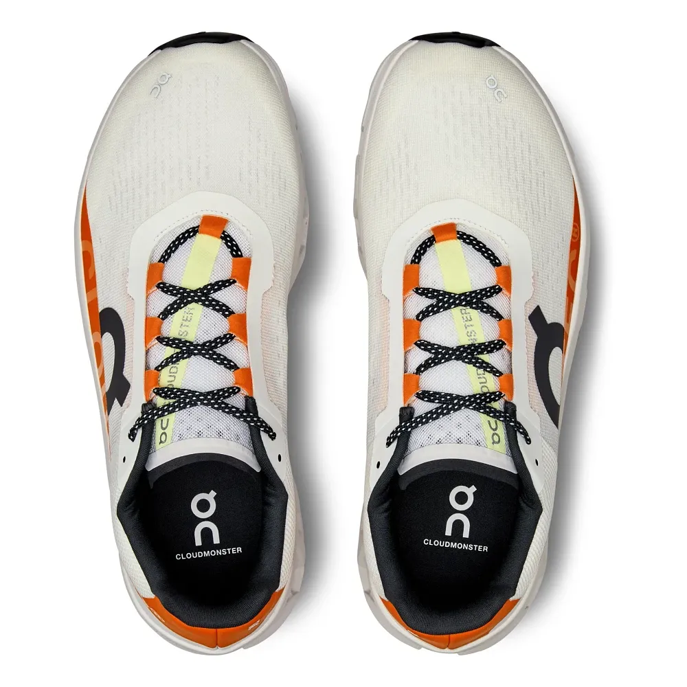 On Men's Cloudmonster Undyed-White/Flame