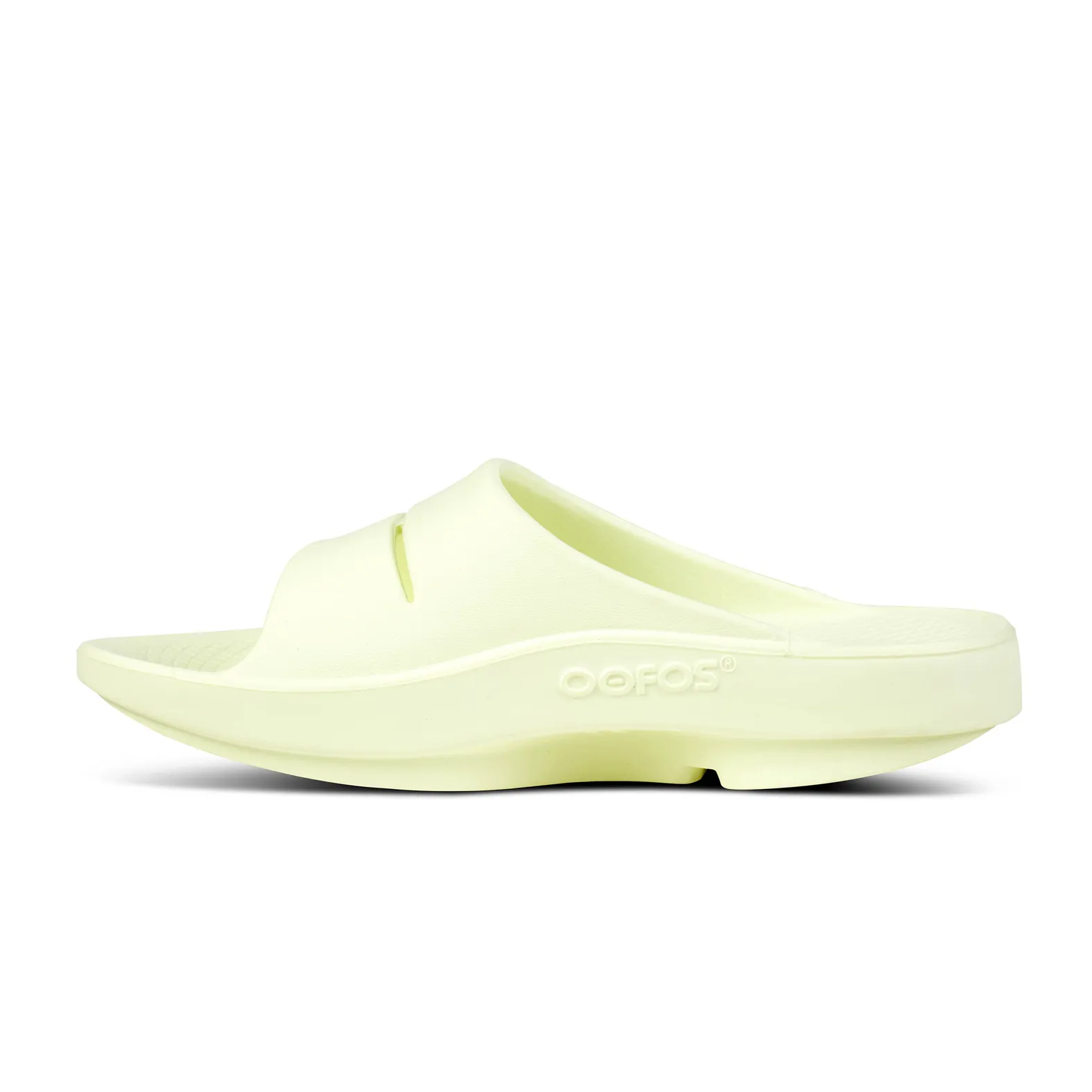 NWT Oofos Ooahh Soort Flex unisex slides- neon yellow/green M11/W13 Women main image 3