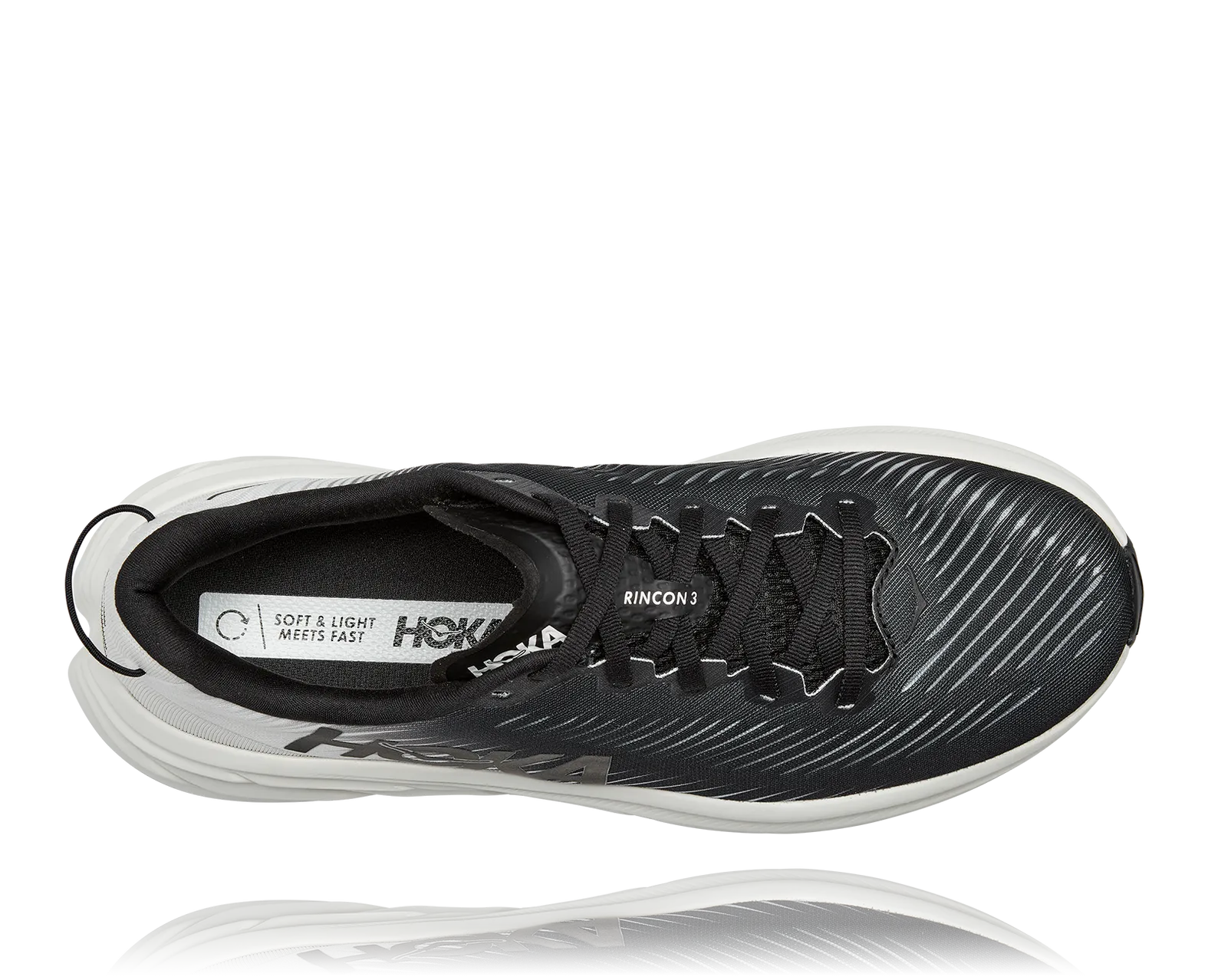 Hoka Men's Rincon 3 BLACK/WHITE