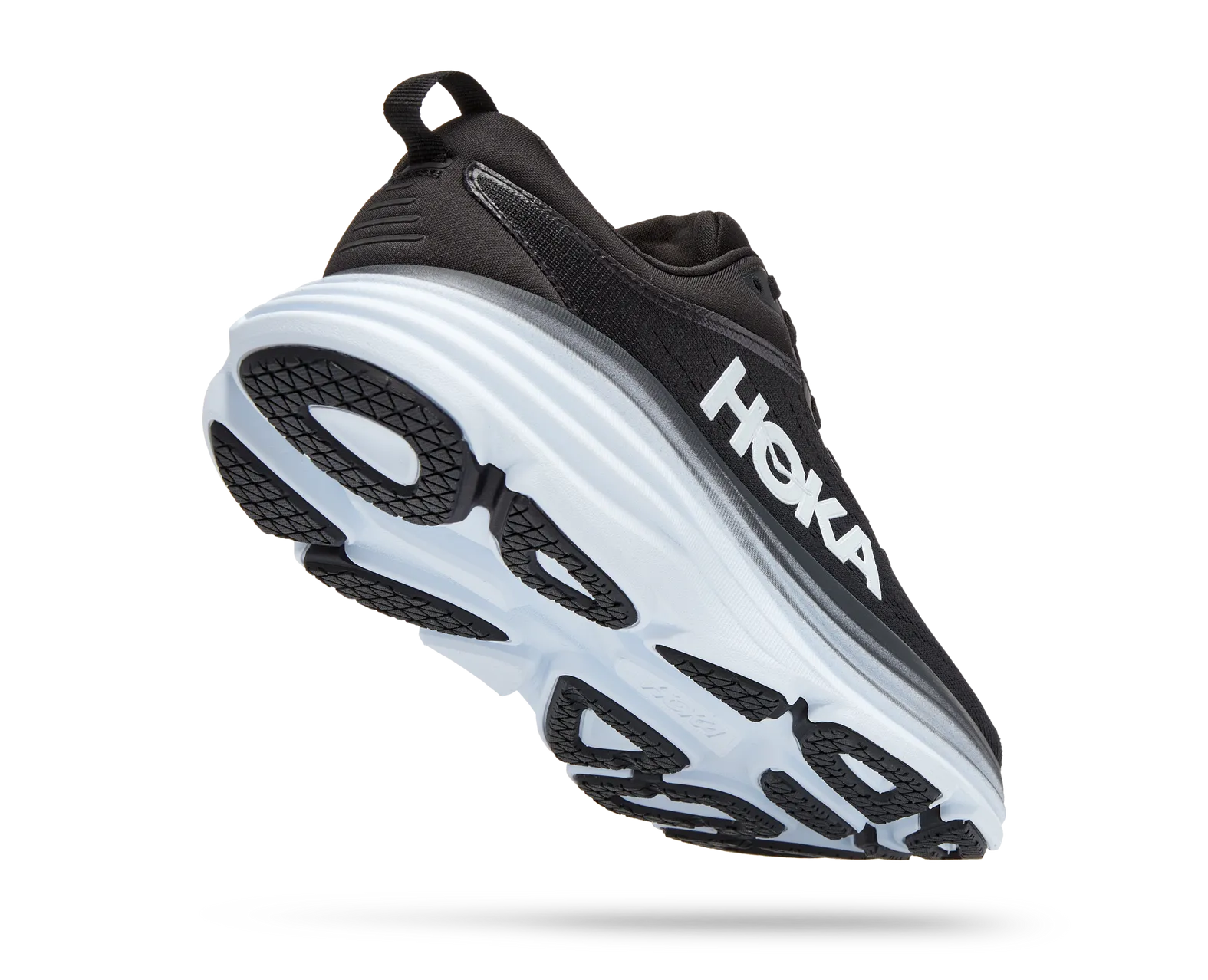 Hoka Women's Bondi 8 Wide (D) BLACK/WHITE