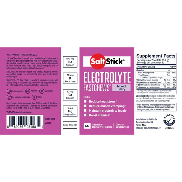 SaltStick FastChews Mixed Berry (Sample Pack)