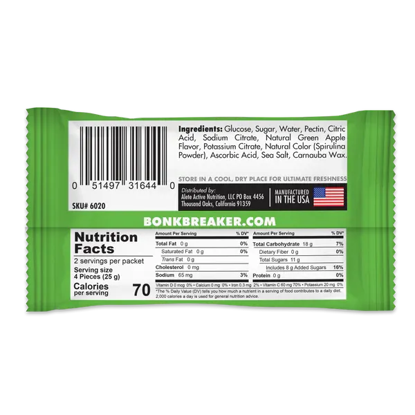 Bonk Breaker Green Apple Energy Chews