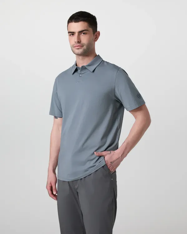 Men's Short Sleeve Feather Polo