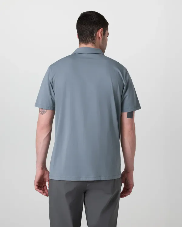 Men's Short Sleeve Feather Polo